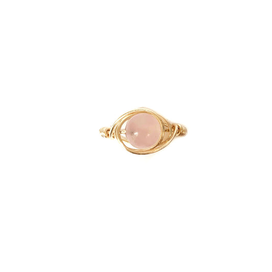 Rose Quartz Handmade Ring