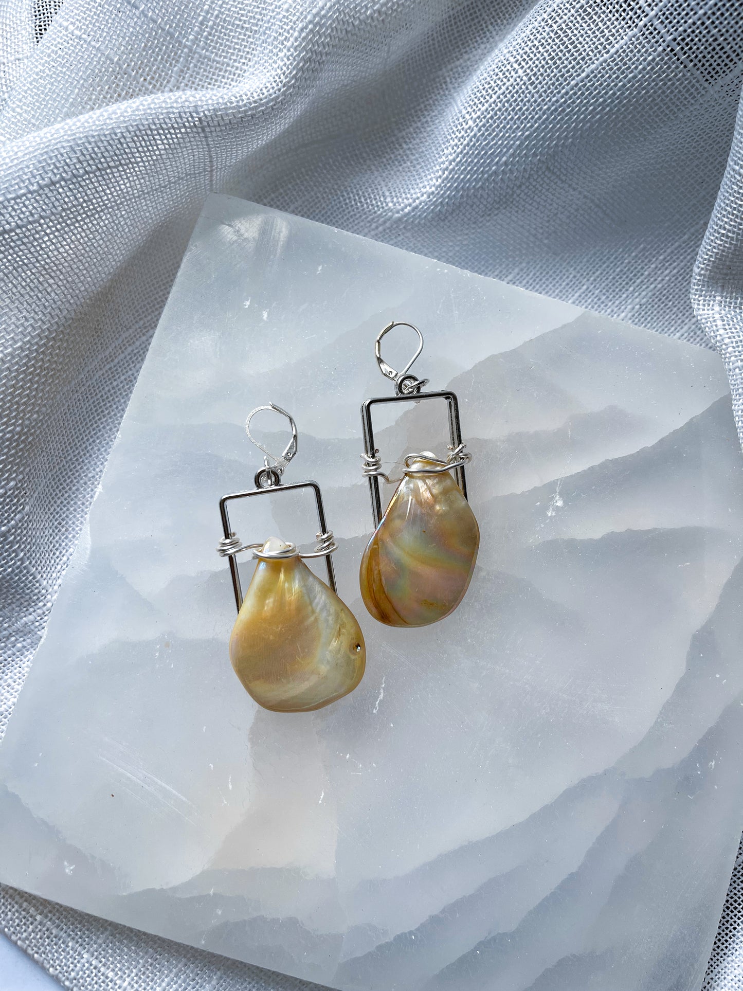Island Energy Mother of Pearl Shell Earrings