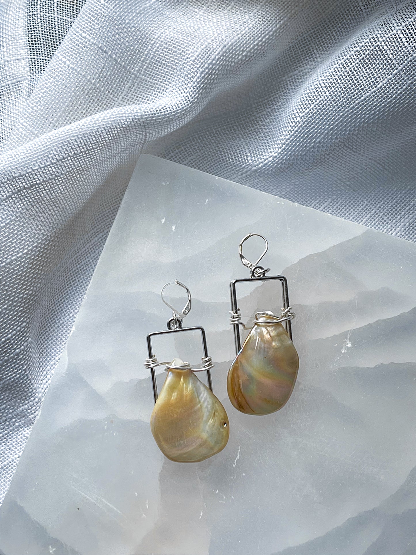 Island Energy Mother of Pearl Shell Earrings