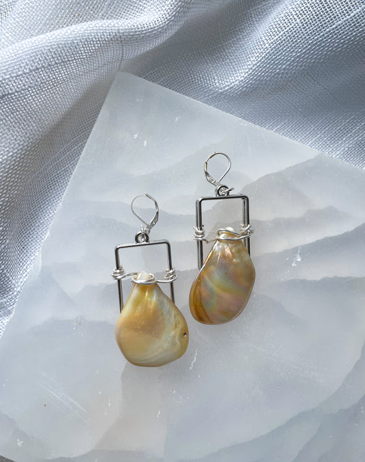 Island Energy Mother of Pearl Shell Earrings