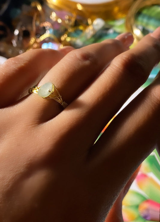 Dainty Aventurine Handmade Ring