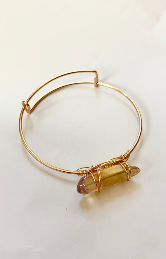 Amber Sunset Quartz Bracelet