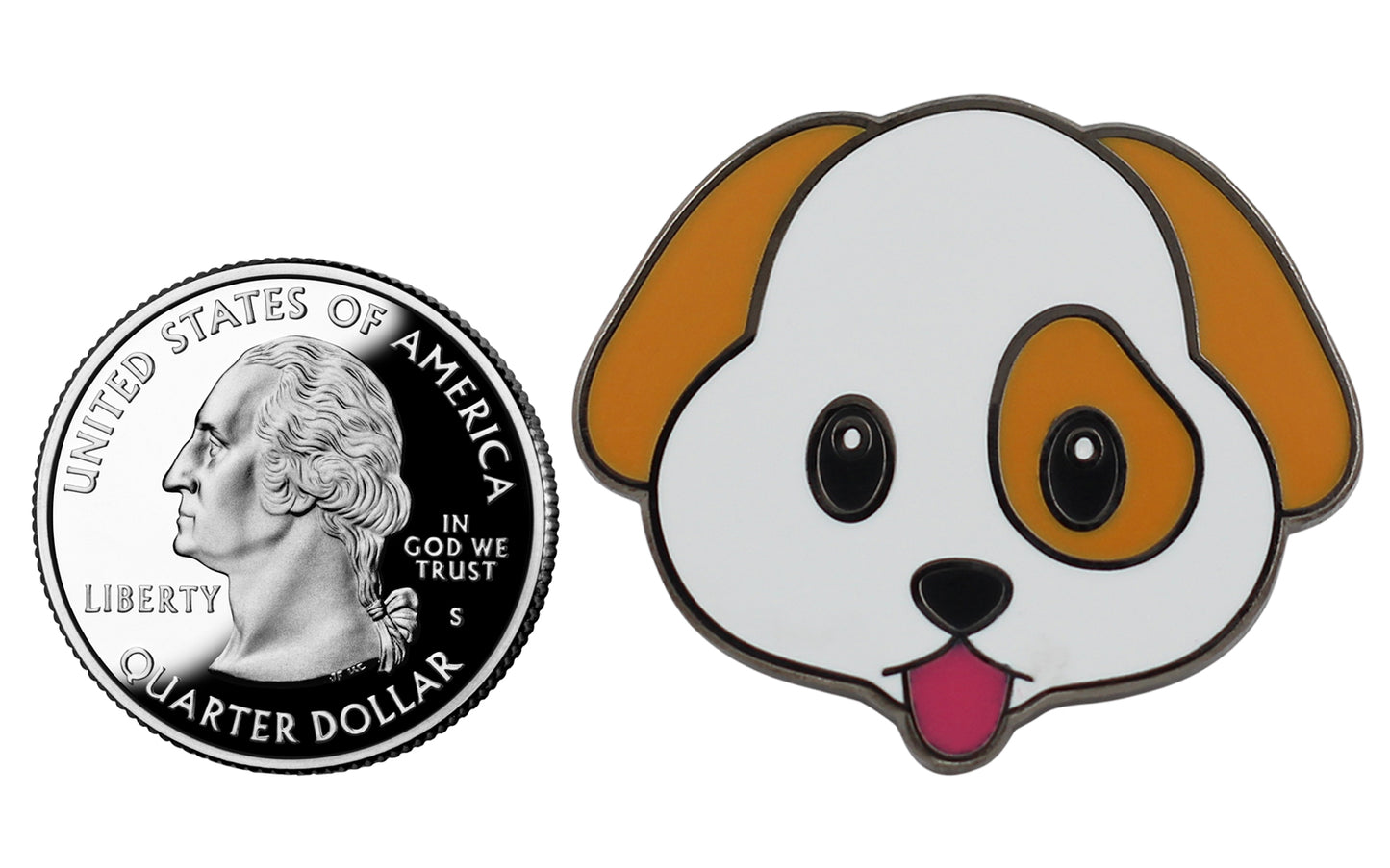 Cute Puppy Emoji – Enamel Pin for your Life