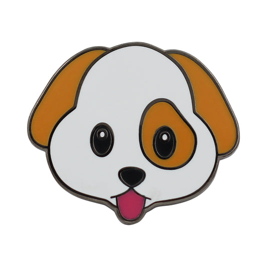 Cute Puppy Emoji – Enamel Pin for your Life