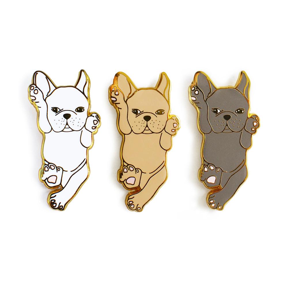 French Bulldog Enamel Pin - Fawn