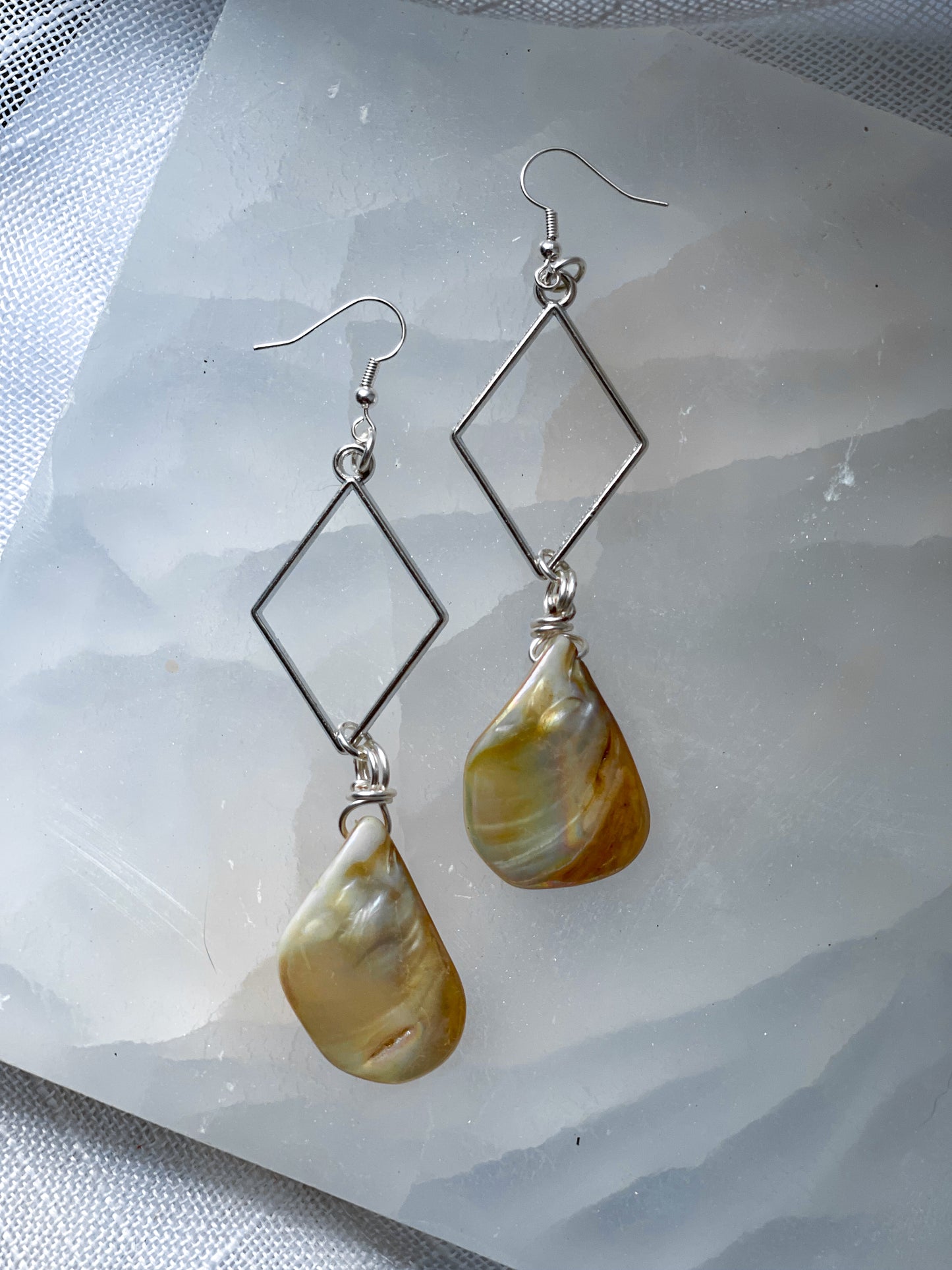 Dreamy Mother of Pearl Shell Earrings