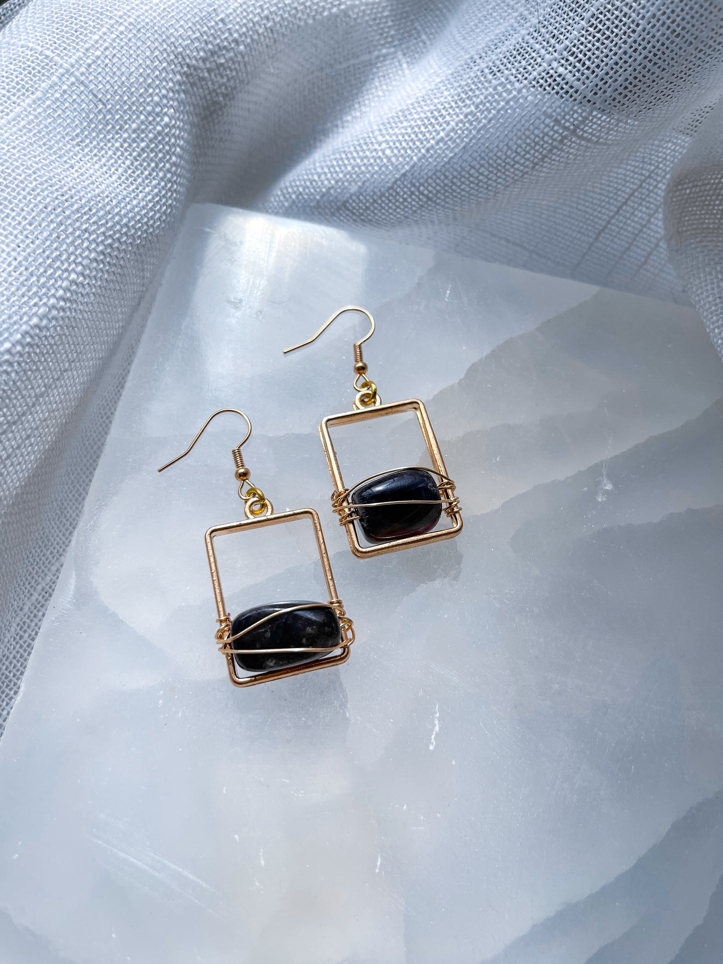 Corners of the Earth Amethyst Earrings