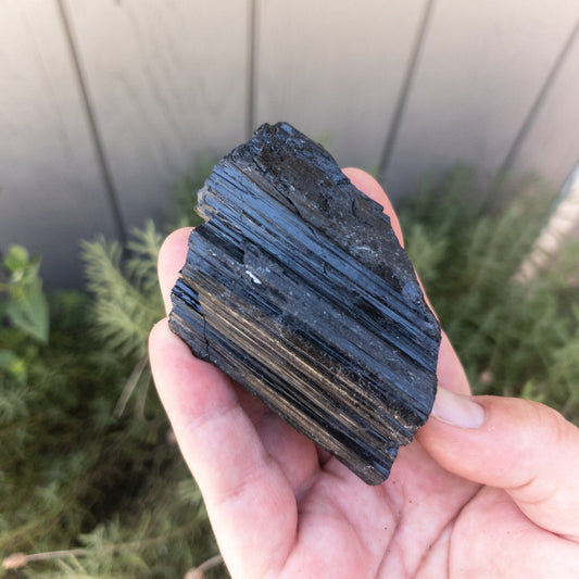 Large chunks of rough black tourmaline