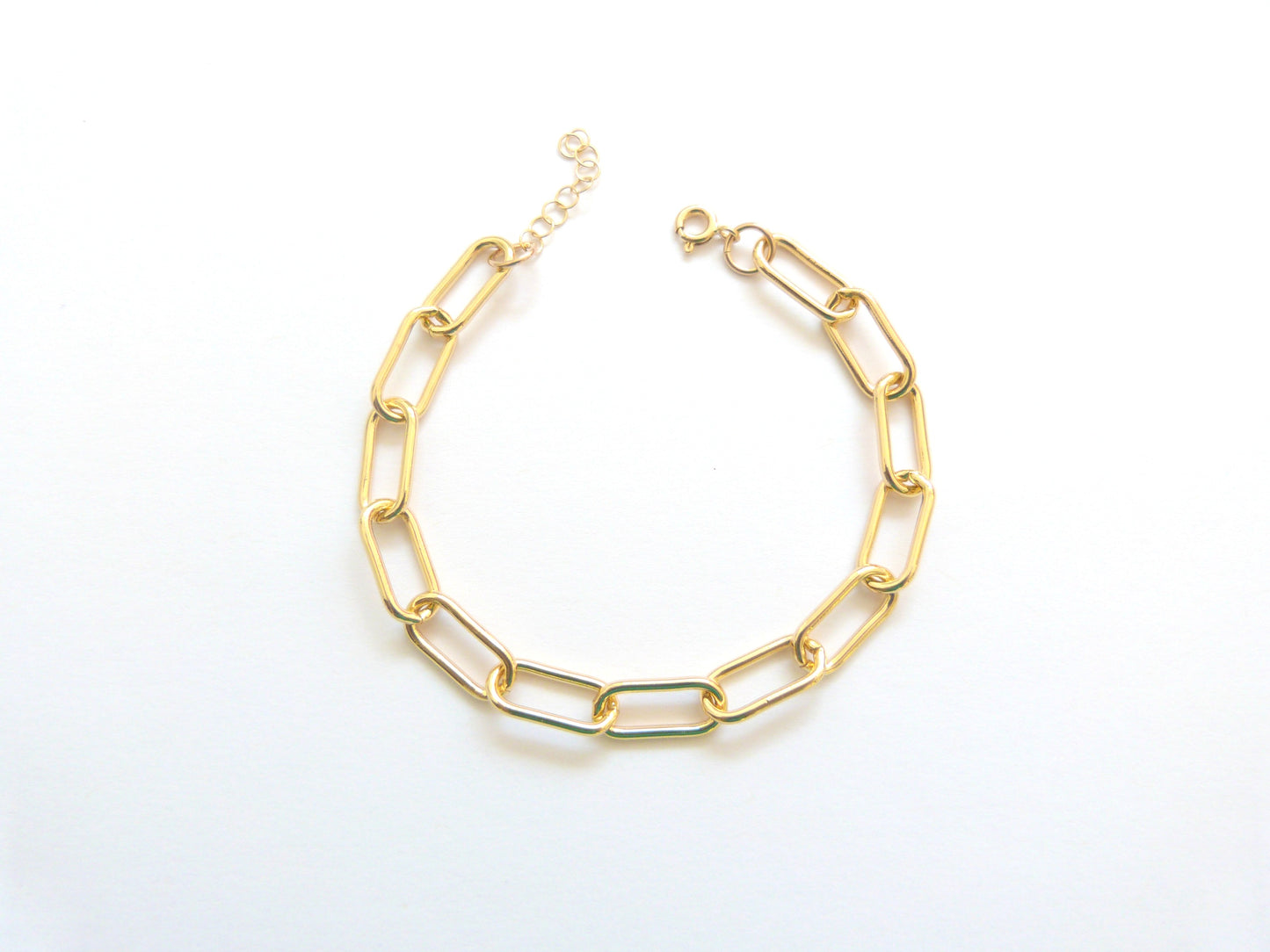 Chunky Gold Paperclip Chain Bracelet