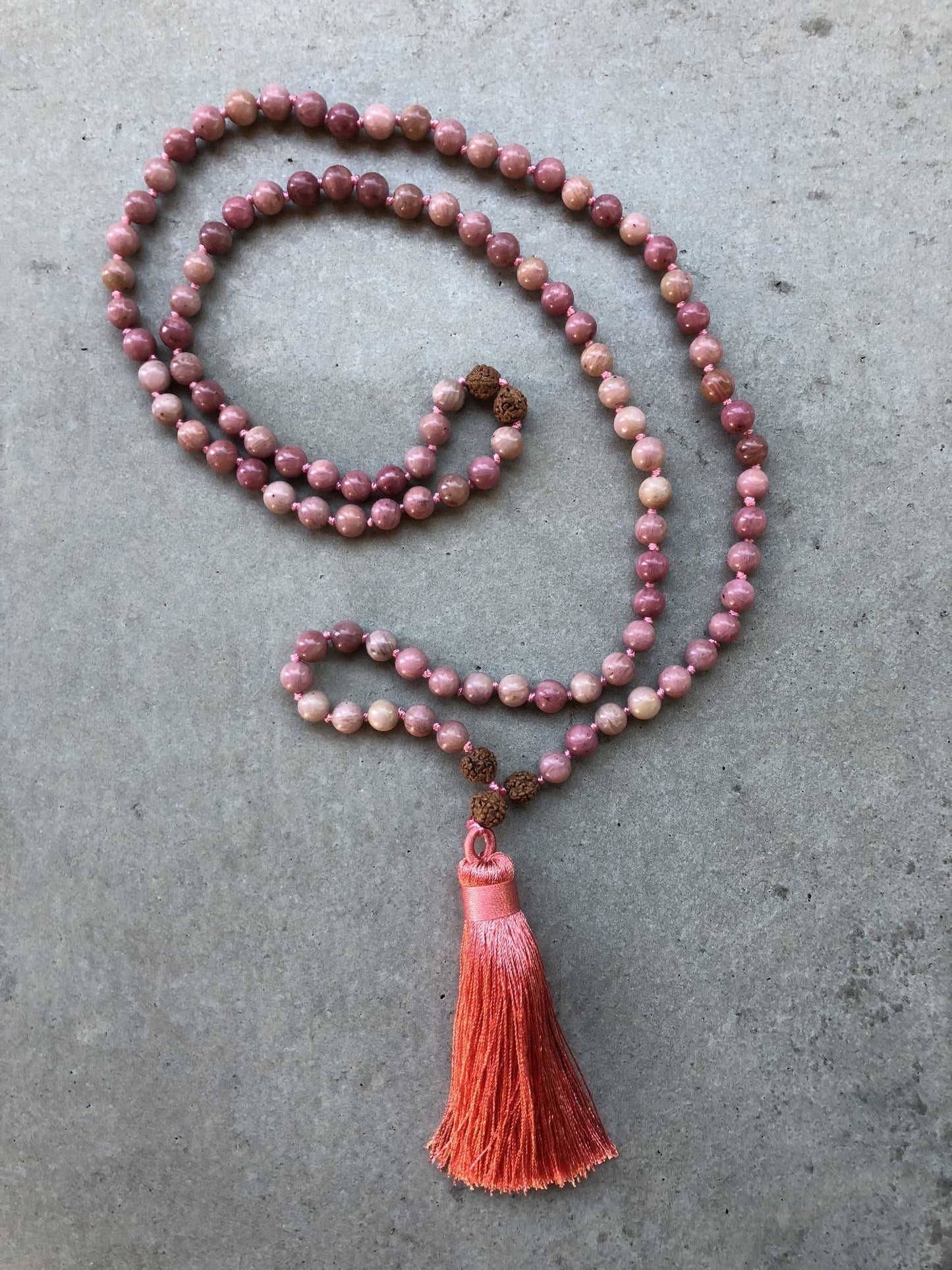 Heart Chakra Mala- Rhondite